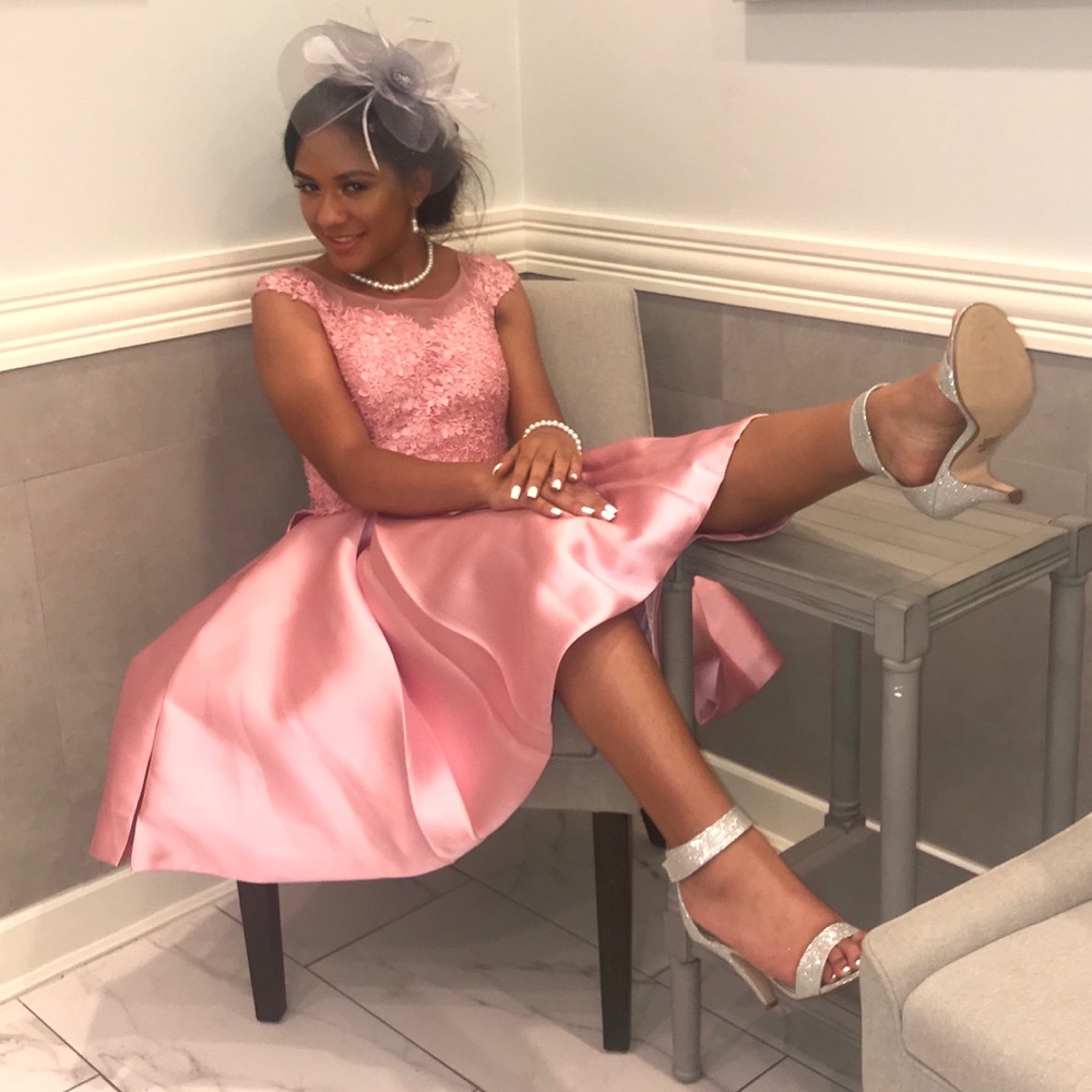 pink 1950s dress